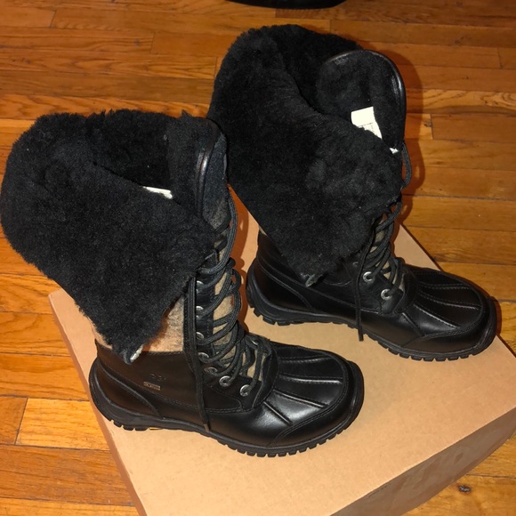 UGG Australia Adirondack Tall Black Brown Ombre - Picture 2 of 4